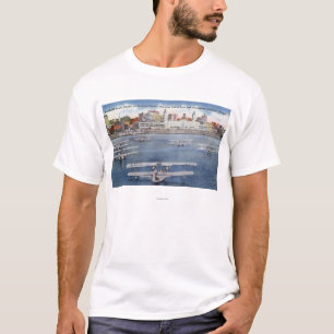 Portland Harbour-Uitzicht van de openbare markt T-shirt
