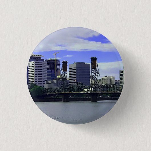 Portland Hawthorne Bridge #1 Button (Voorkant)