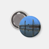 Portland Hawthorne Bridge #2 Round Magnet (Voorkant / Achterkant)