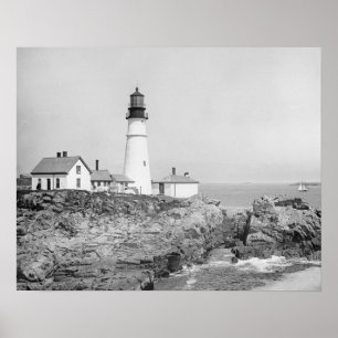 Portland Head Light, 1902. foto Poster