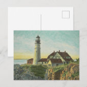 Portland Head Light Aquarel Briefkaart (Voorkant / Achterkant)