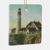 Portland Head Light Aquarel Keramisch Ornament (Rechts)