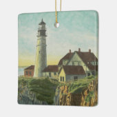 Portland Head Light Aquarel Keramisch Ornament (Links)