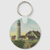 Portland Head Light Aquarel Sleutelhanger (Achterkant)