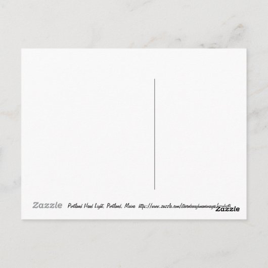 Portland Head Light briefkaart (Achterkant)