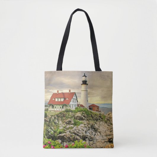 Portland Head Light Canvas tas met verschillende f (Voorkant)