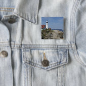 Portland Head Light, Cape Elizabeth, Maine Vierkante Button 5,1 Cm (In situ)