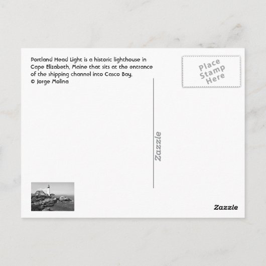 Portland Head Light, Cape Elizabeth, Maine, VS Briefkaart (Achterkant)