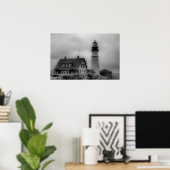 Portland Head Light, Cape Elizabeth ME Canvas Prin Poster (Thuiskantoor)