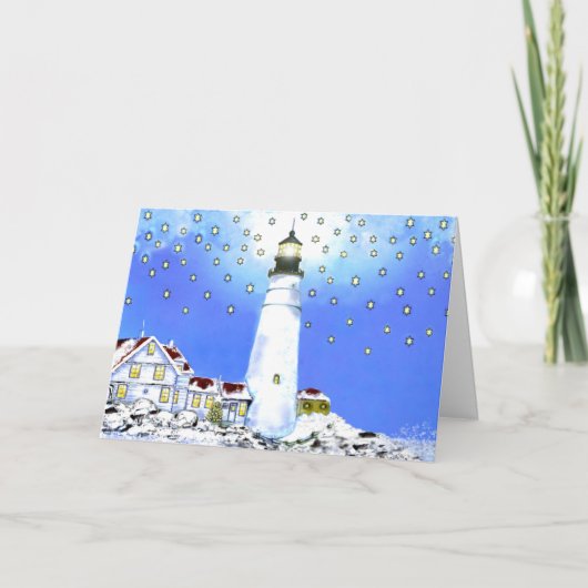 Portland Head Light Christmas Kaart # 9 (Voorkant)