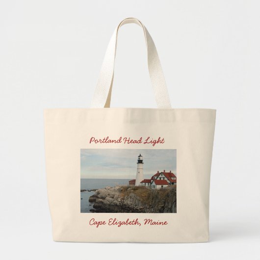 Portland Head Light Grote Tote Bag (Voorkant)