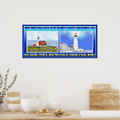 Portland Head Light HERFST en WINTER 3 GEBRUIK DEZ Poster (Keuken)