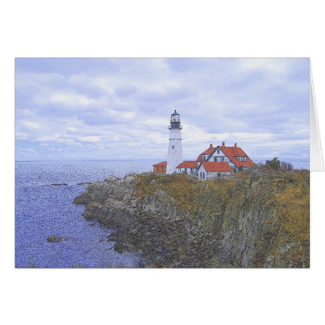 Portland Head Light House, Maine, Art (Voorkant Horizontaal)
