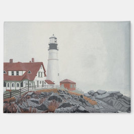 Portland Head Light in Mist Magneet