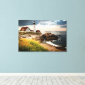 Portland Head Light | Kaap Elizabeth ME Canvas Afdruk (Insitu (Houten vloer))