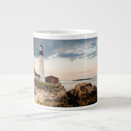 Portland Head Light | Kaap Elizabeth ME Grote Koffiekop (Voorkant)