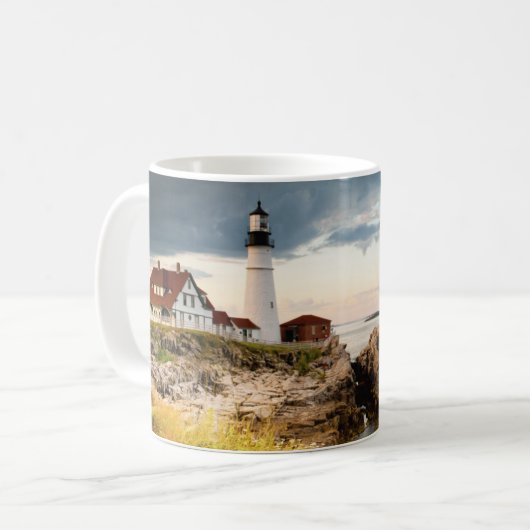 Portland Head Light | Kaap Elizabeth ME Koffiemok (Voorkant links)