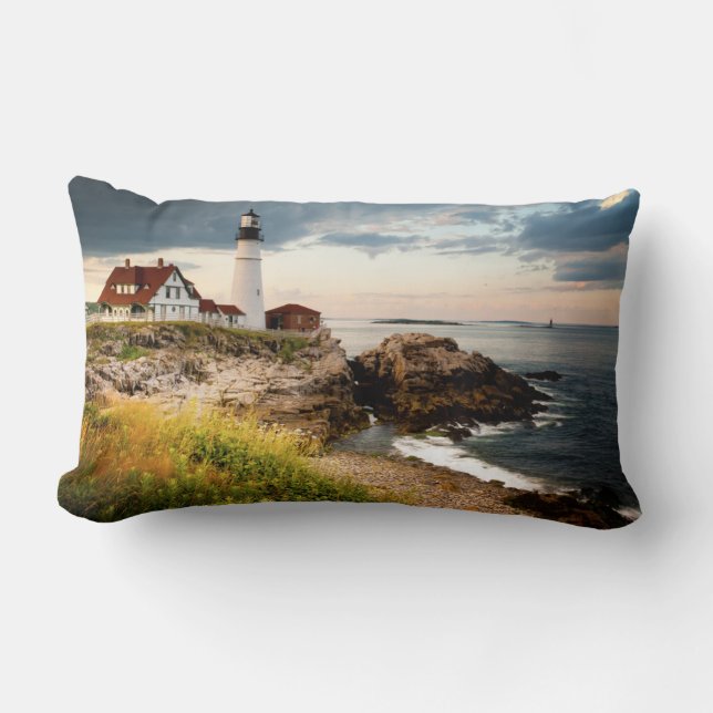 Portland Head Light | Kaap Elizabeth ME Kussen (Voorkant)