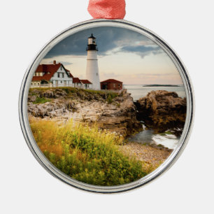 Portland Head Light Kaap Elizabeth ME Metalen Ornament