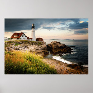 Portland Head Light   Kaap Elizabeth ME Poster