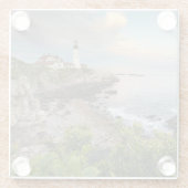 Portland Head Light | Kaapse Elizabeth, ME Glazen Onderzetter (Achterkant)