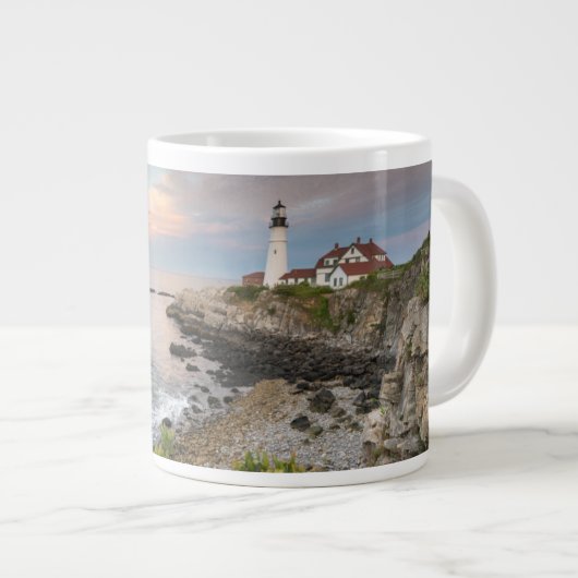 Portland Head Light | Kaapse Elizabeth, ME Grote Koffiekop (Voorkant rechts)
