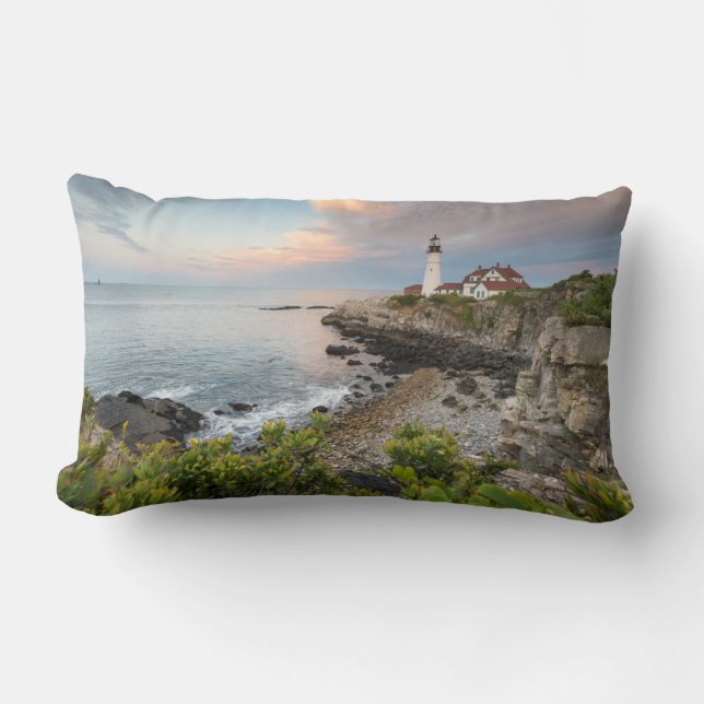 Portland Head Light | Kaapse Elizabeth, ME Kussen (Voorkant)