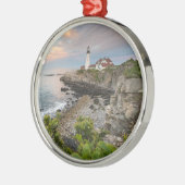 Portland Head Light | Kaapse Elizabeth, ME Metalen Ornament (Links)