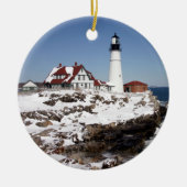 Portland Head Light Keramisch Ornament (Voorkant)