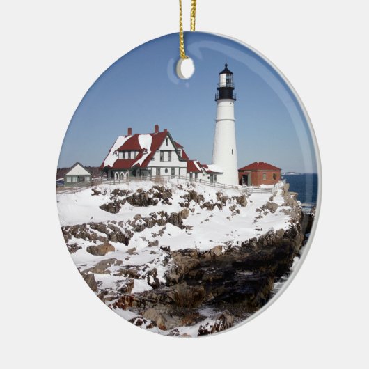 Portland Head Light Keramisch Ornament (Links)