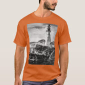 Portland Head Light Lighthouse Maine Black and Whi T-shirt (Voorkant)