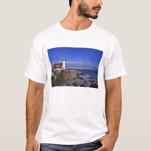 Portland Head Light Lighthouse Maine T-shirt (Voorkant)