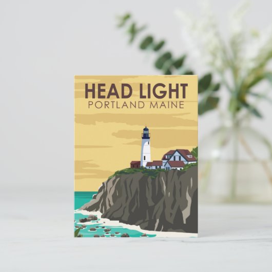 Portland Head Light Maine  Art Briefkaart (Staand voorkant)