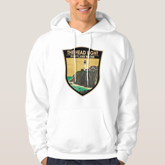 Portland Head Light Maine  Art Hoodie (Voorkant)