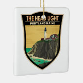 Portland Head Light Maine  Art Keramisch Ornament (Rechts)
