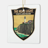 Portland Head Light Maine  Art Keramisch Ornament (Links)