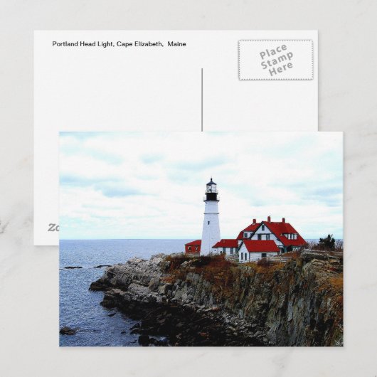 Portland Head Light, Maine, Briefkaart (Voorkant / Achterkant)