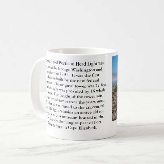 Portland Head Light, Maine mok (Voorkant links)