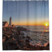 Portland Head Light op Dawn Douchegordijn (Voorkant)