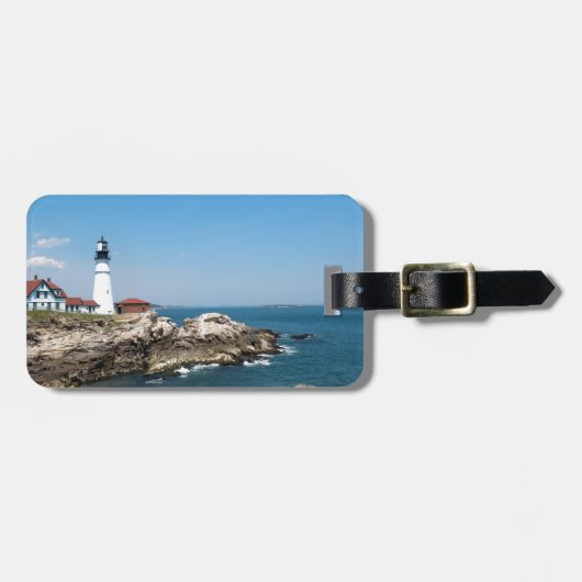Portland Head Light ovelooking Casco Bay Bagagelabel (Voorkant horizontaal)