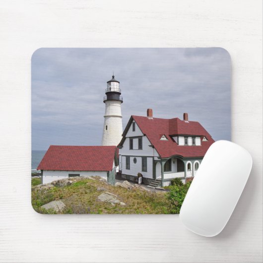 Portland Head Light Portret Mousepad Muismat (Met muis)