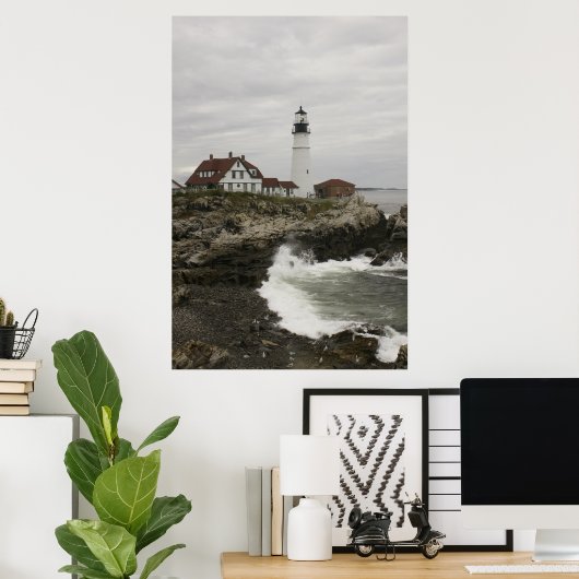 Portland Head Light Poster (Thuiskantoor)