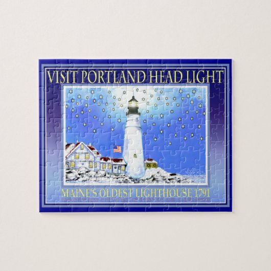 Portland Head Light Puzzel met tin van Bonhovey (Horizontaal)