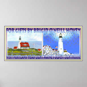 Portland Head Light, reisposter voor rolly Poster