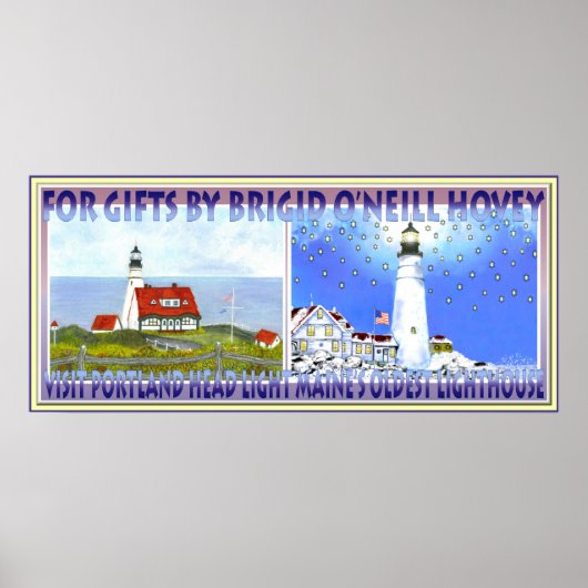 Portland Head Light, reisposter voor rolly Poster (Voorkant)
