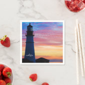 Portland Head Light Sunrise Maine Lighthouse Servet (Insitu)