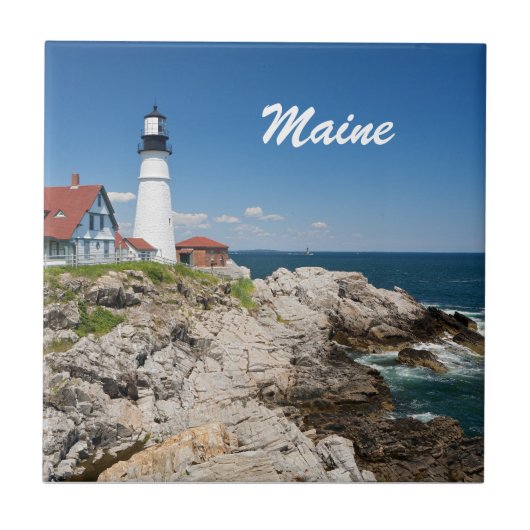 Portland Head Light Tile Tegeltje (Voorkant)