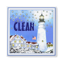 Portland Head Light Vaatwasser Magnet CLEAN #1