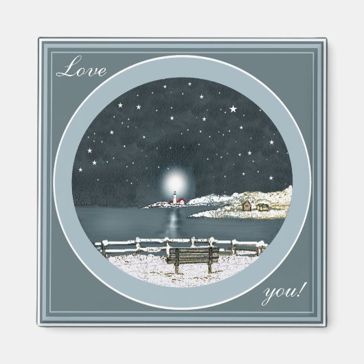 Portland Head Light van SMCC, hou van je! Magneet (Voorkant)