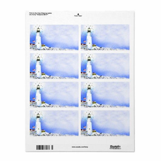 Portland Head Light Verzendlabels Etiket (Full Sheet)